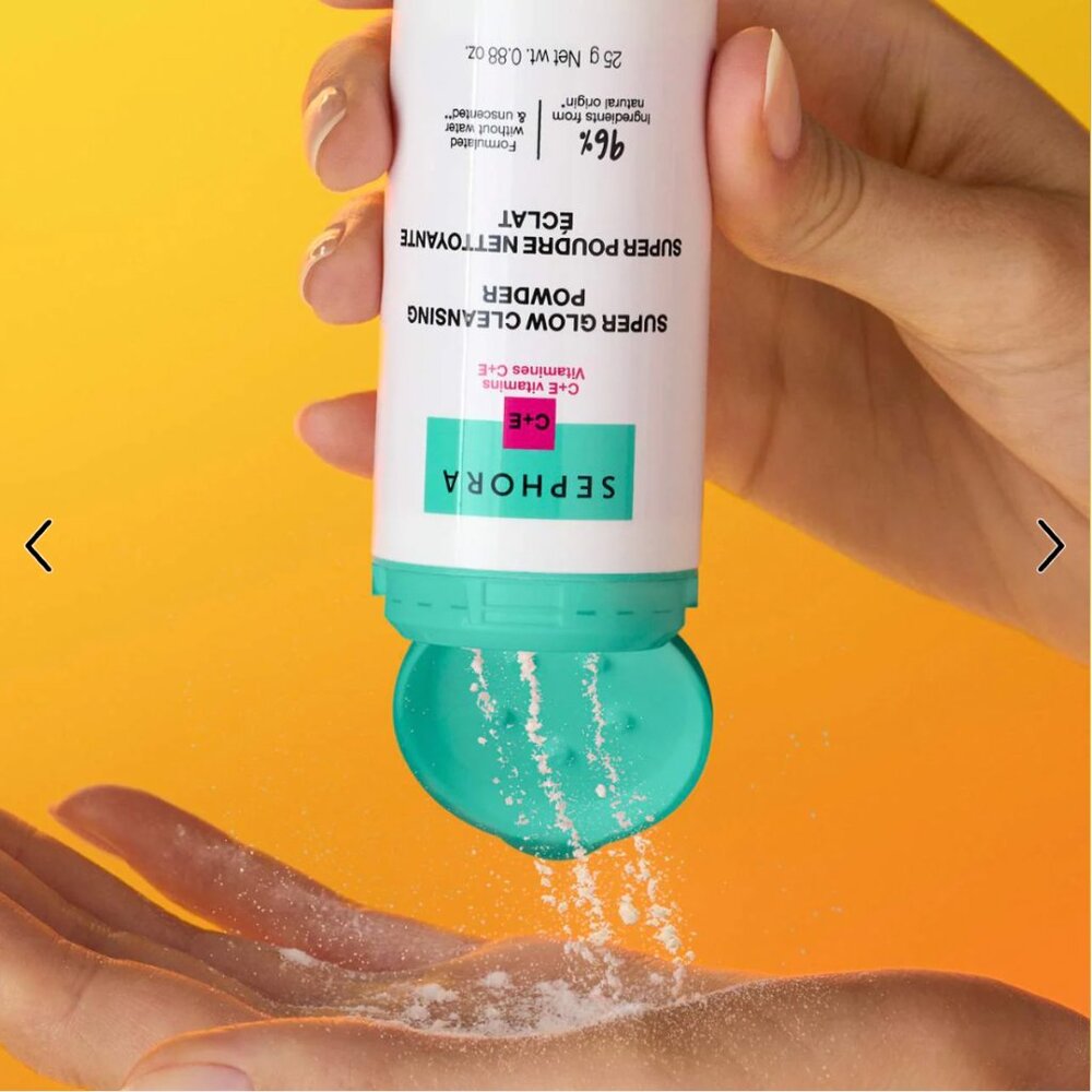 🌸 TSA Travel No-Liquid Sephora Collection Super Glow Cleansing Powder C+E